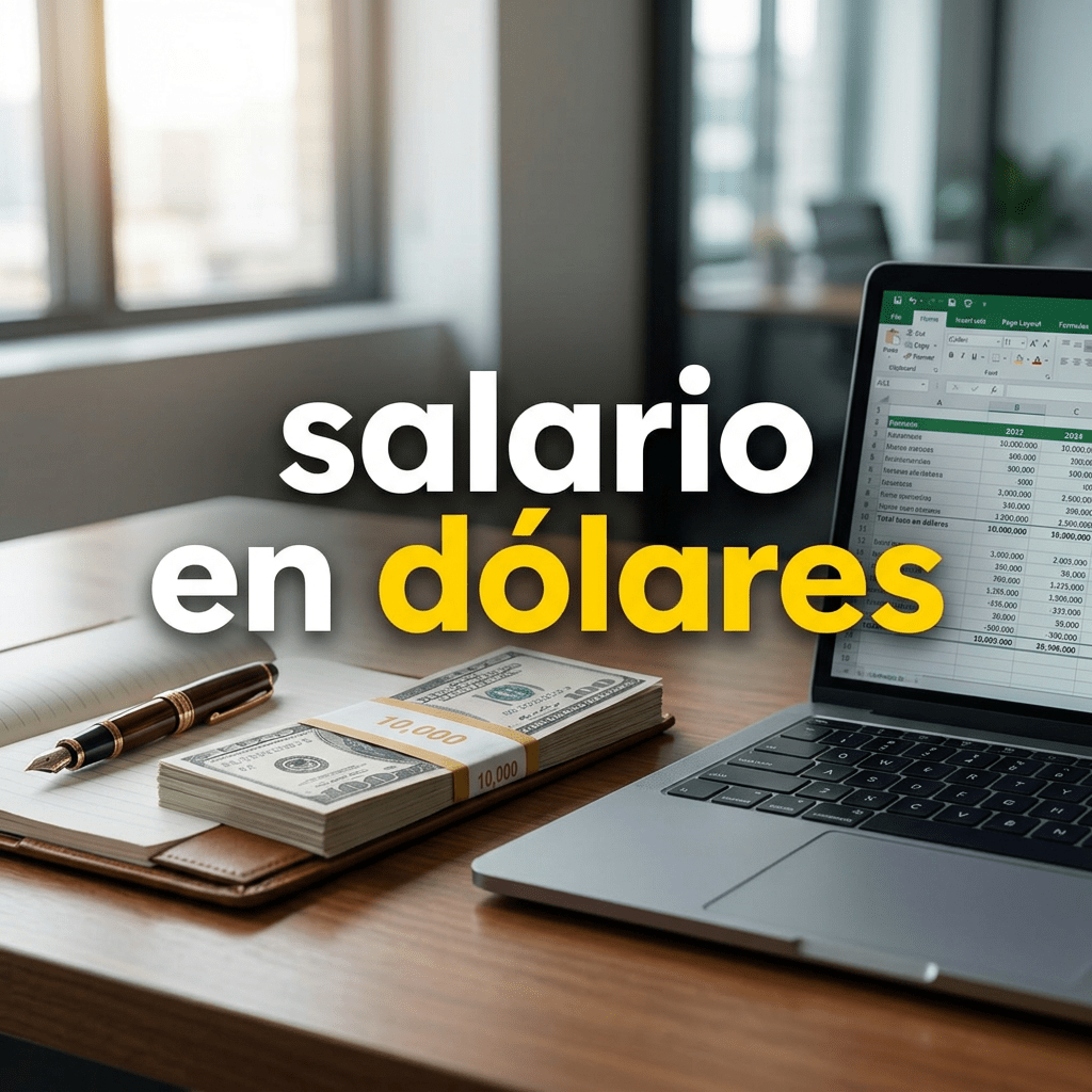 Add text: salario en dólares