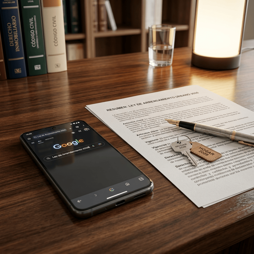Smartphone, house key, pen, and legal document